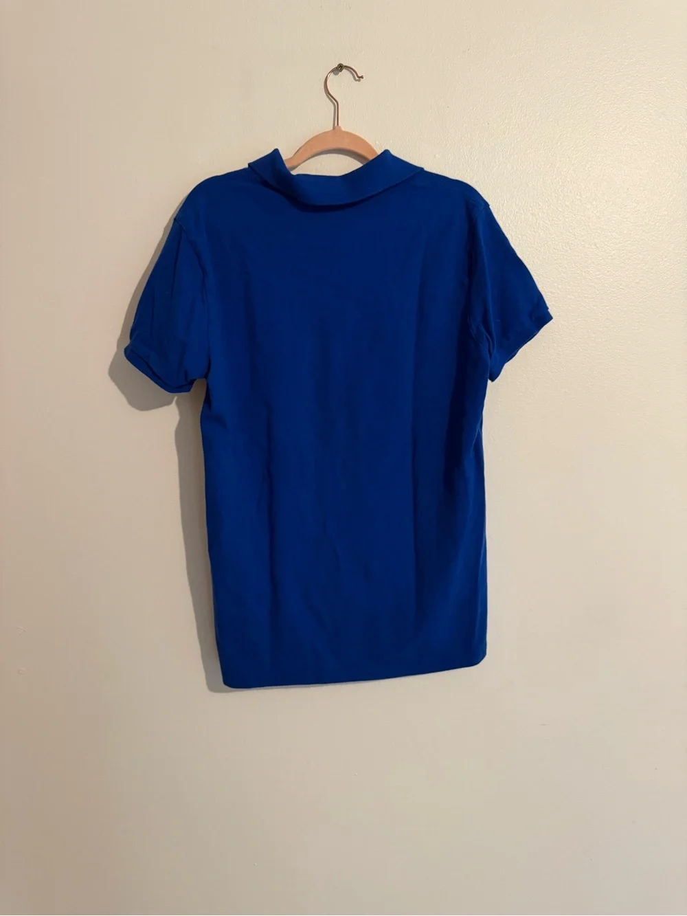 Polo Ralph Lauren Mens L blue short sleeve polo shirt: red logo preppy school